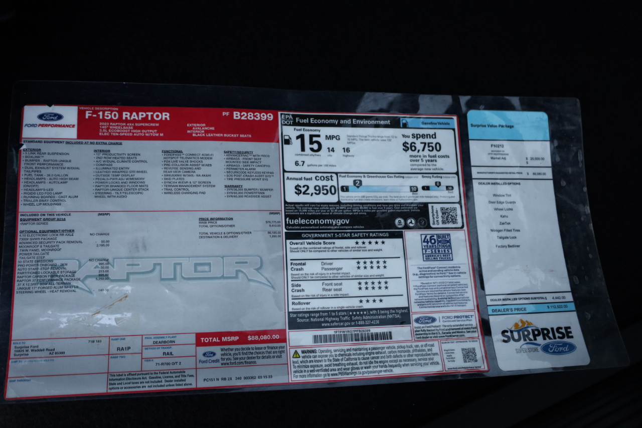 Ford F-150 Raptor SuperCrew 4WD 2023