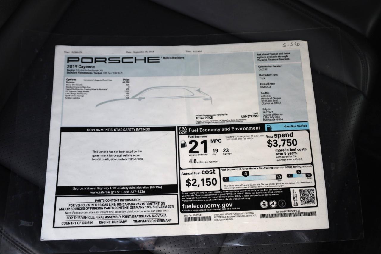 Porsche Cayenne Base 2019