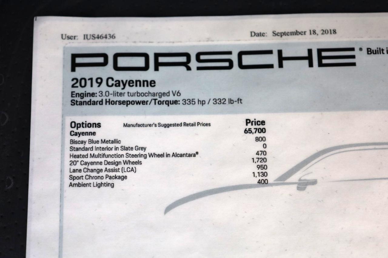Porsche Cayenne Base 2019