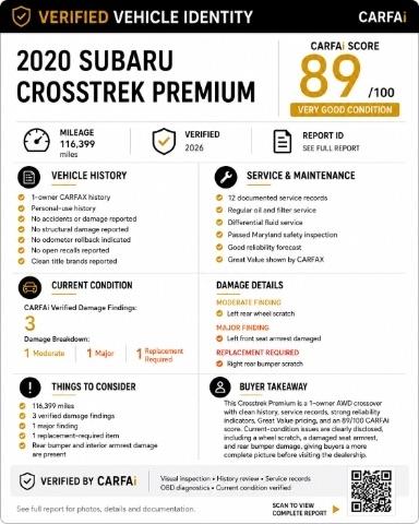 Subaru Crosstrek 2.0i Premium CVT 2020