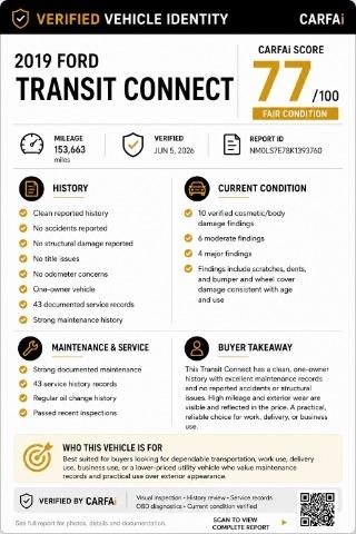 Ford Transit Connect Cargo Van XL LWB w/Rear Liftgate 2019