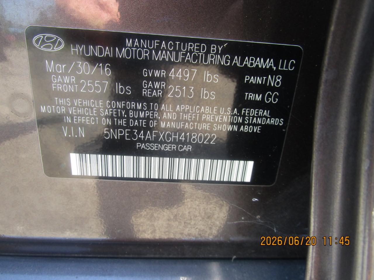 Hyundai Sonata Sport 2016