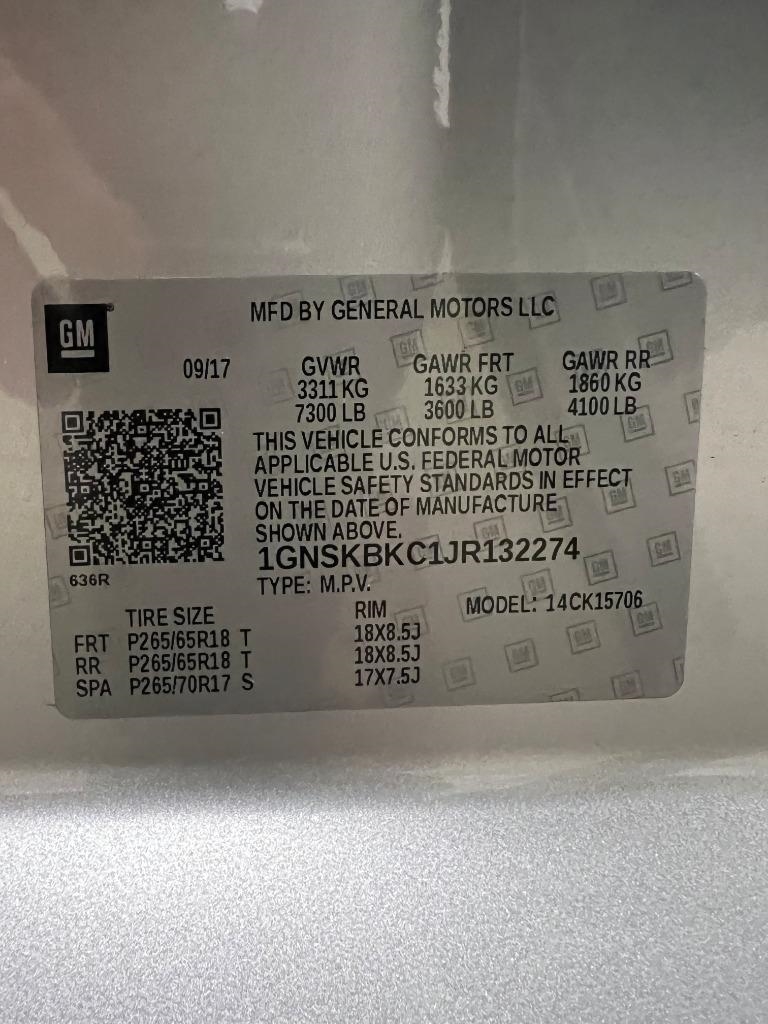 Chevrolet Tahoe LT 4WD 2018