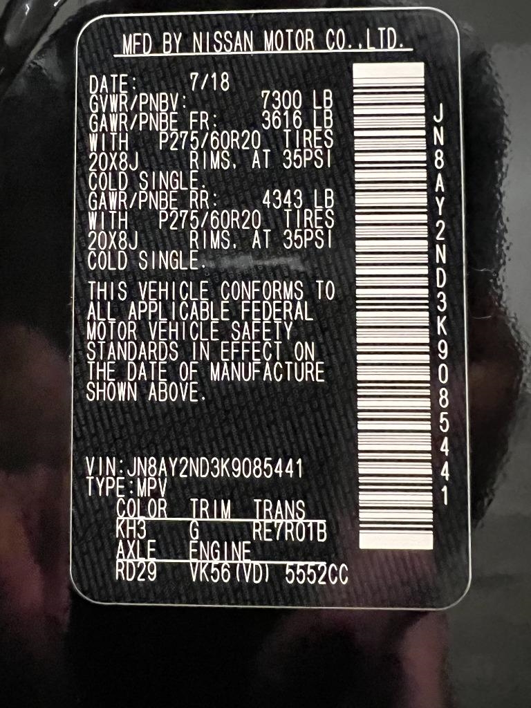 Nissan Armada Platinum 2WD 2019