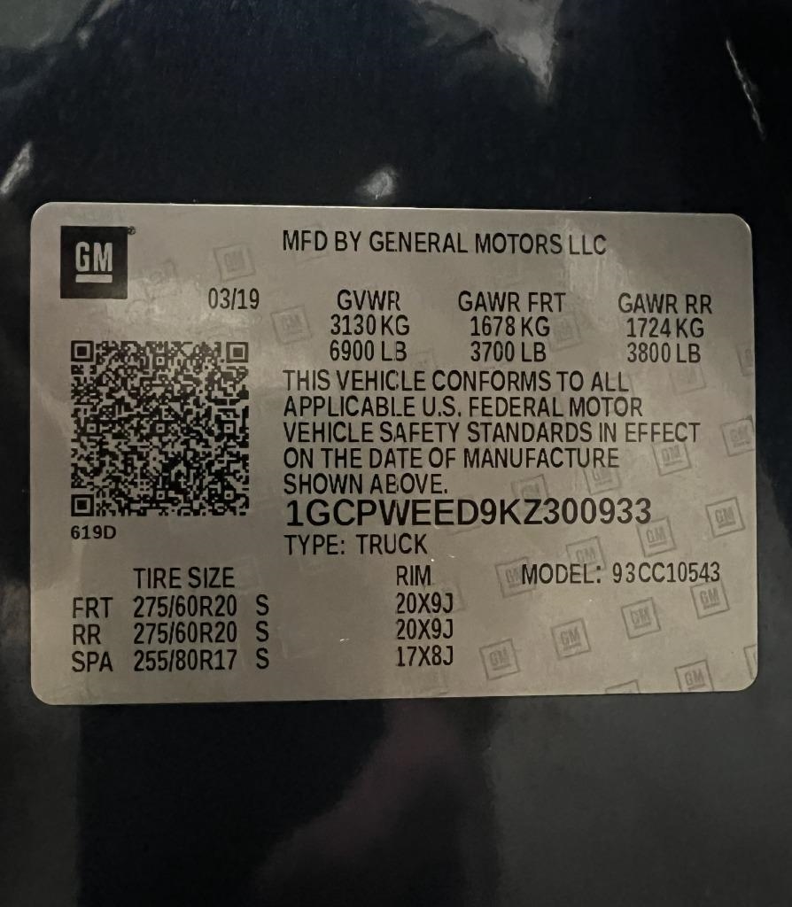 Chevrolet Silverado 1500 LTZ Crew Cab 2WD 2019