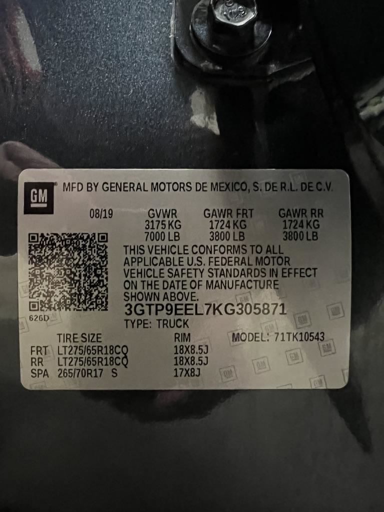 GMC Sierra 1500 AT4 Crew Cab Long Box 4WD 2019