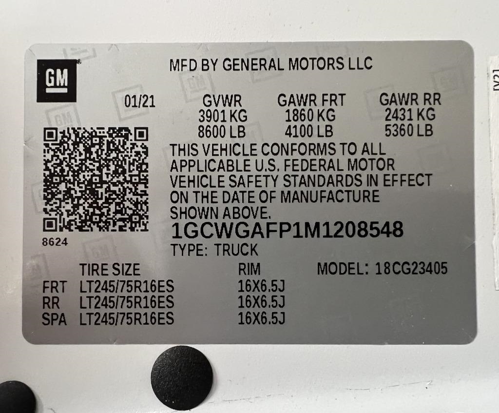 Chevrolet Express 2500 Cargo 2021