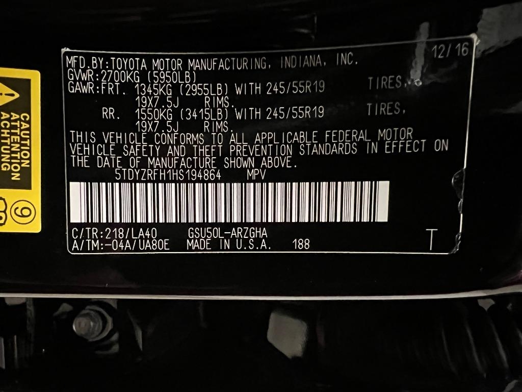 Toyota Highlander Limited FWD V6 2017