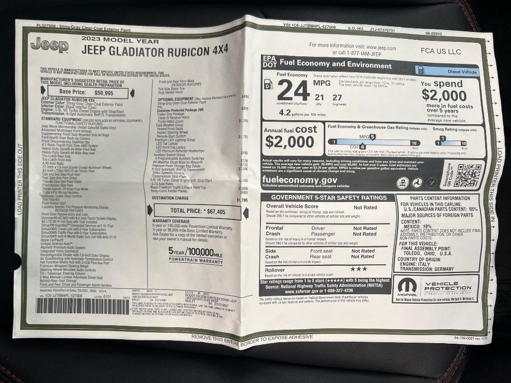 Jeep Gladiator Rubicon 2023