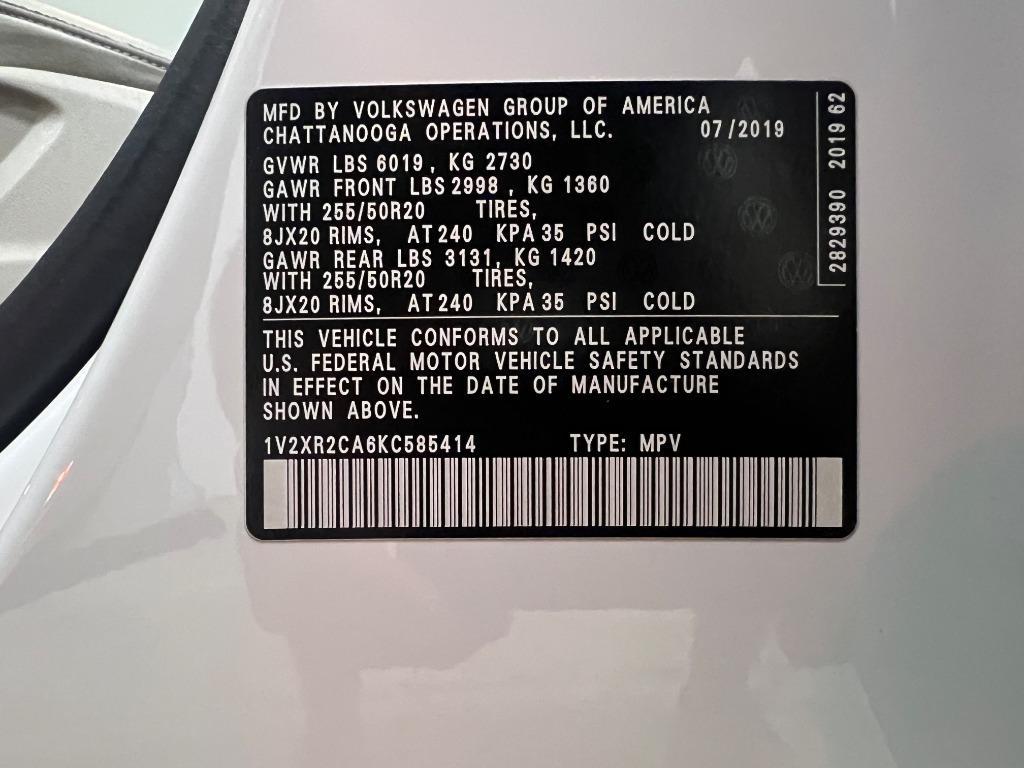 Volkswagen Atlas V6 SE w/Technology R-Line 4MOTION 2019