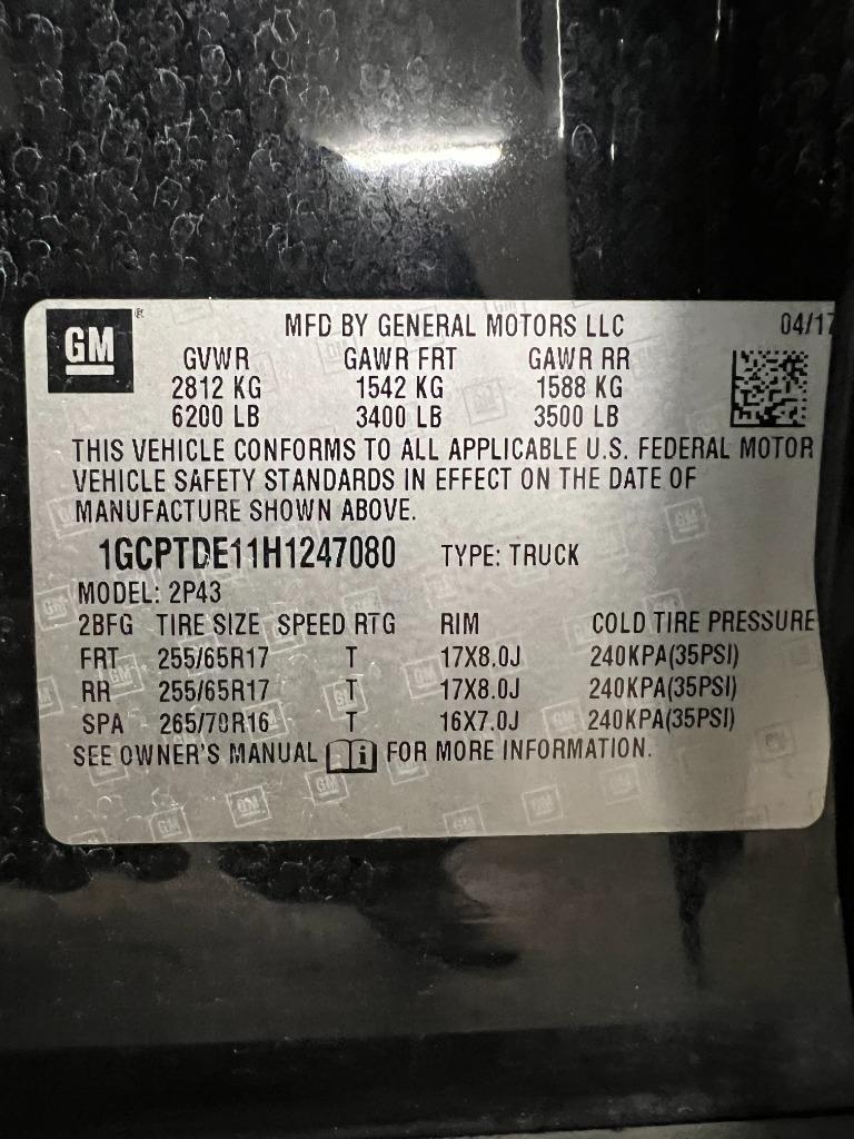 Chevrolet Colorado Z71 Crew Cab 4WD Long Box 2017