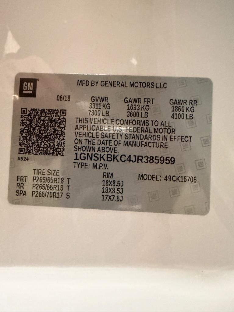 Chevrolet Tahoe LT 4WD 2018