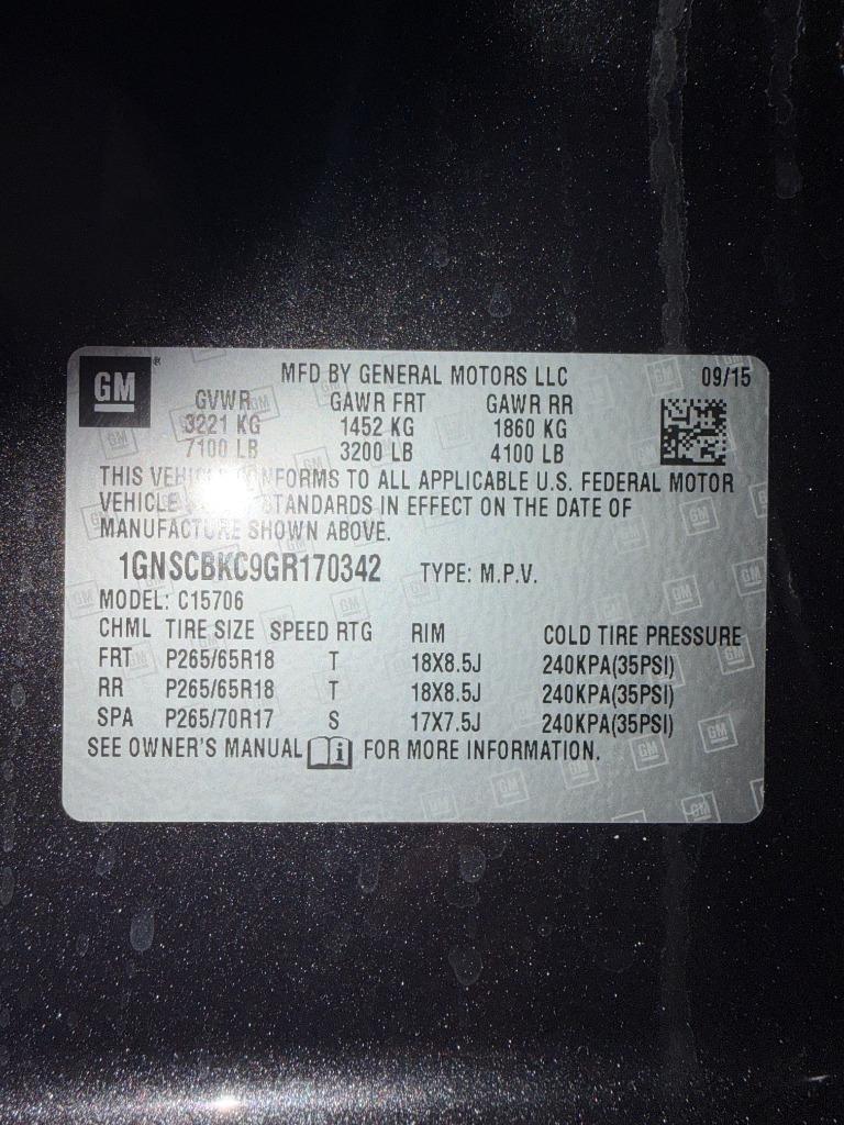 Chevrolet Tahoe LT 2WD 2016