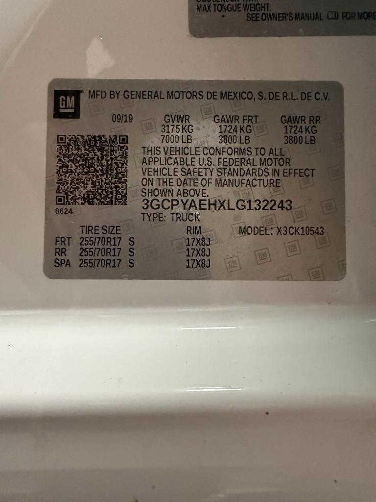 Chevrolet Silverado 1500 Work Truck Crew Cab Long Box 4WD 2020