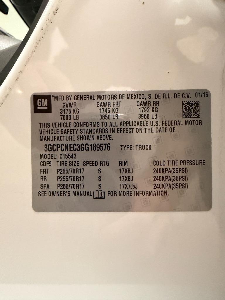 Chevrolet Silverado 1500 Work Truck Crew Cab Long Box 2WD 2016