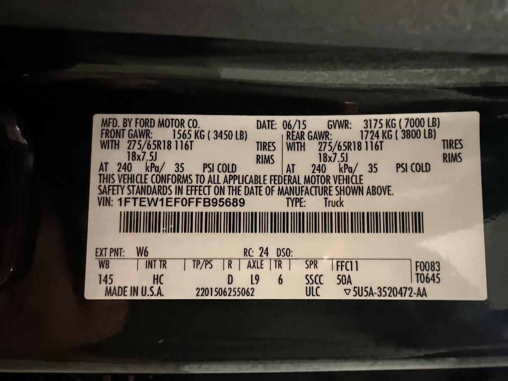 Ford F-150 Lariat SuperCrew 6.5-ft. Bed 4WD 2015