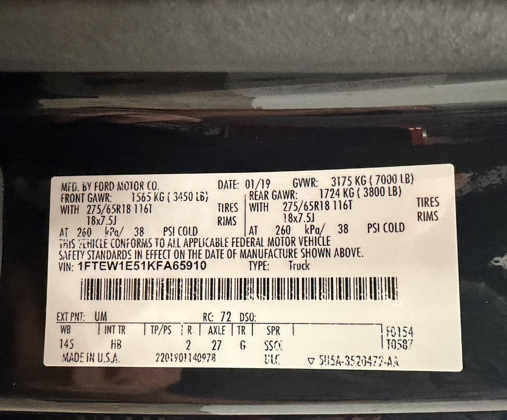 Ford F-150 Lariat SuperCrew 6.5-ft. Bed 4WD 2019