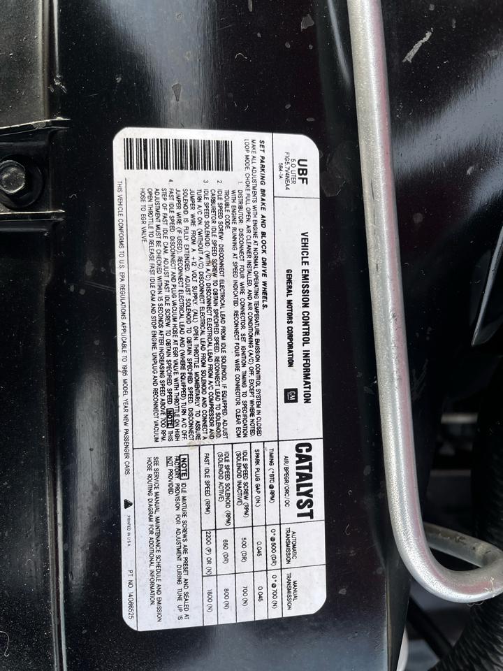 Chevrolet El Camino 2dr Pickup SS 1985