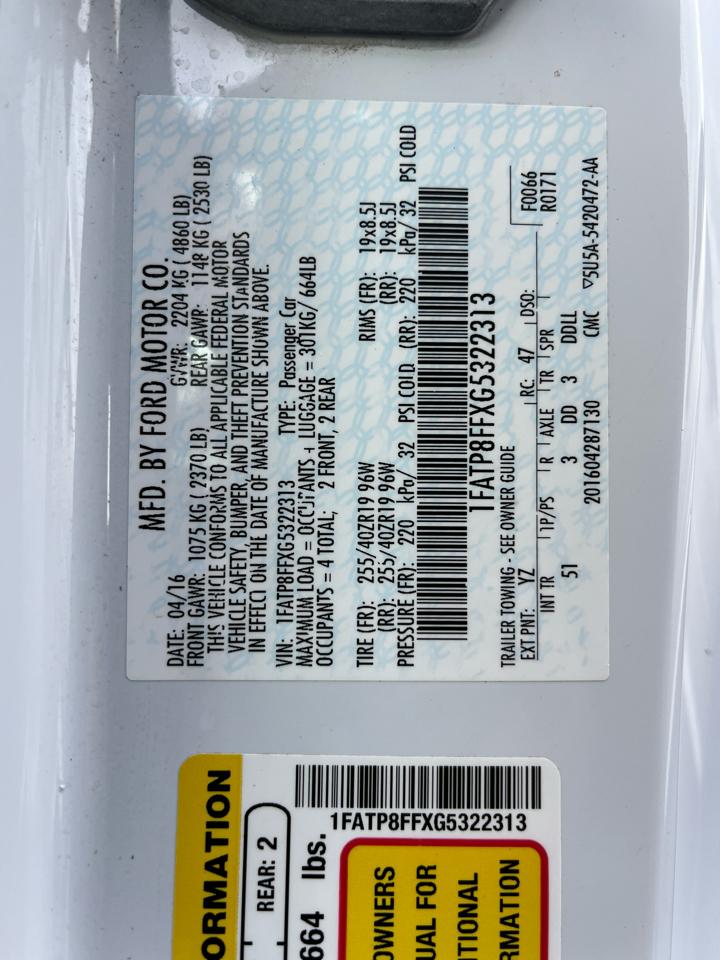 Ford Mustang GT convertible 2016