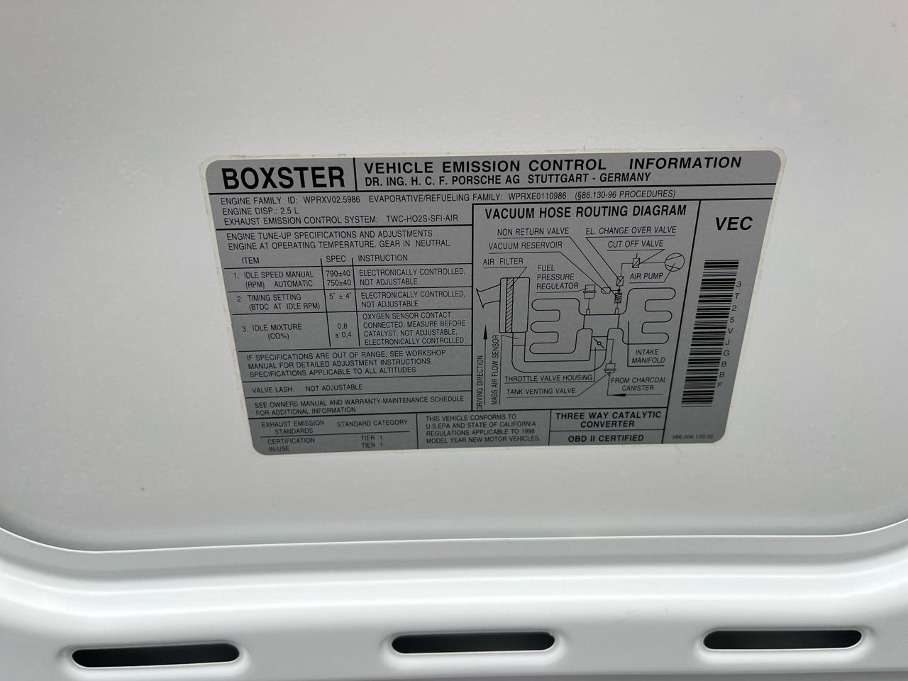 Porsche Boxster Base 1998