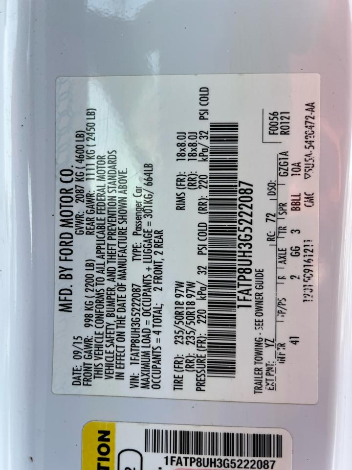 Ford Mustang EcoBoost Premium Convertible 2016