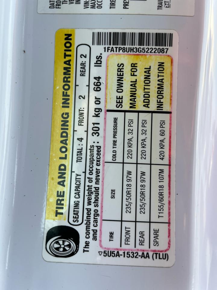 Ford Mustang EcoBoost Premium Convertible 2016