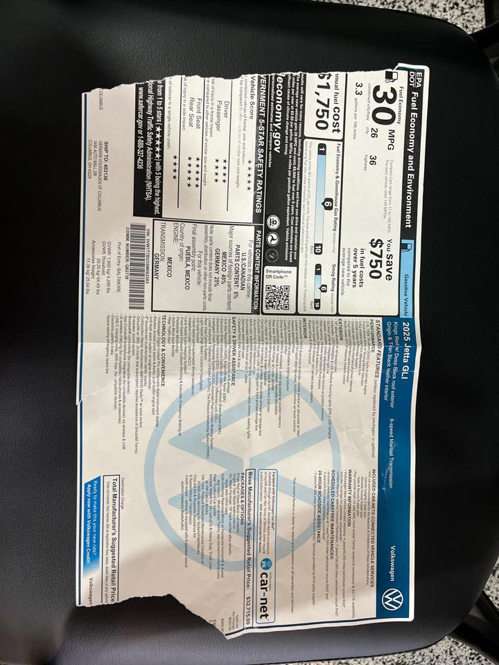 Volkswagen Jetta GLI Autobahn 6M 2025