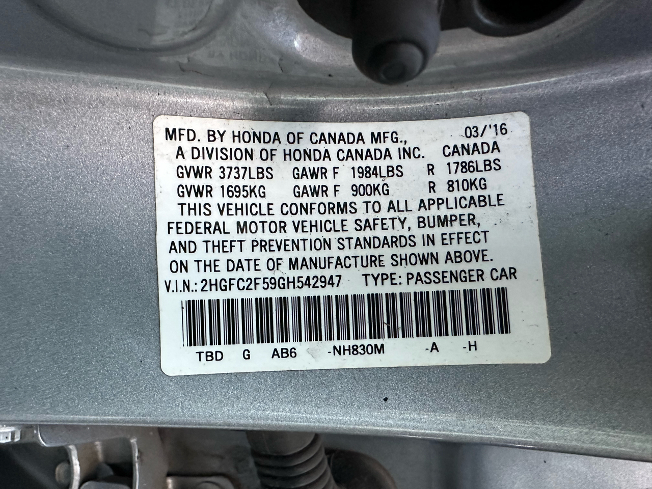 2016 Honda Civic LX photo 24