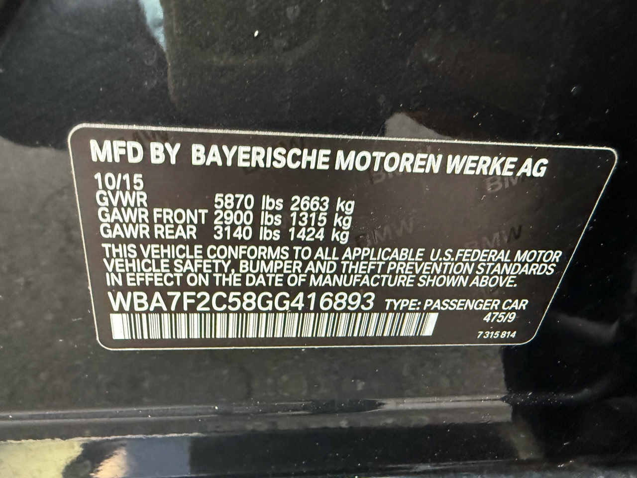 BMW 7 Series 4dr Sdn 750i xDrive AWD 2016 BMW 7 Series 4dr Sdn 750i xDrive AWD 2016