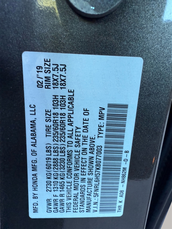 Honda Odyssey EX Auto 2019