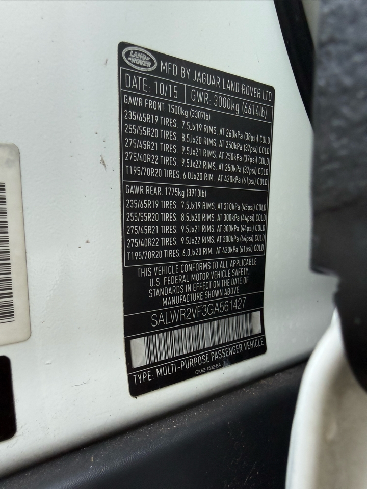 Land Rover Range Rover Sport 4WD 4dr V6 HSE 2016