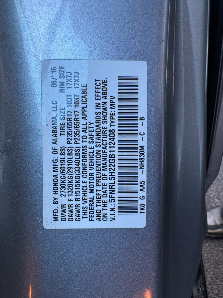 Honda Odyssey 5dr LX 2016