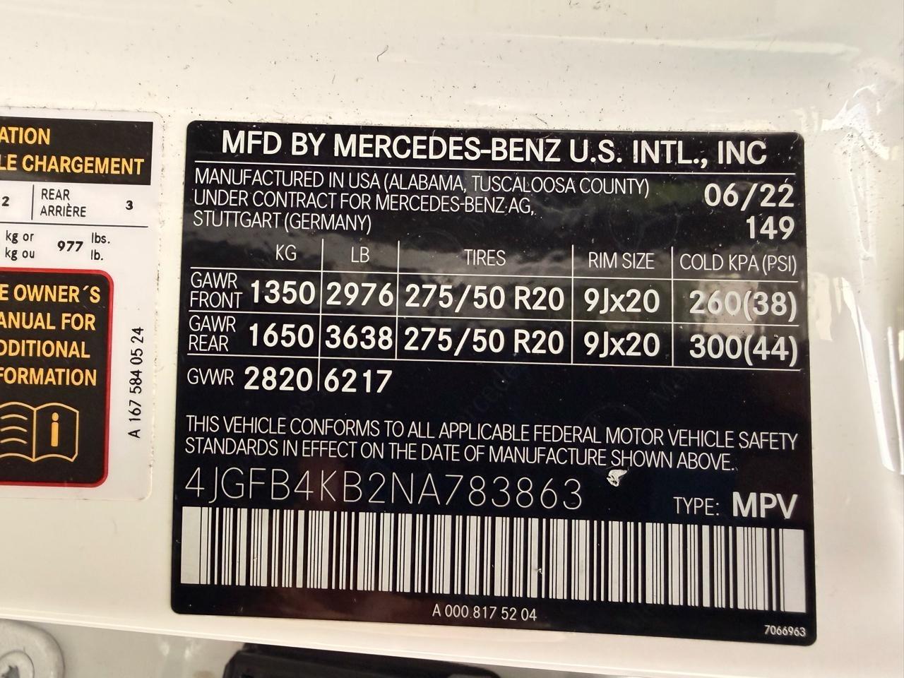 Mercedes-Benz GLE GLE 350 4MATIC SUV 2022