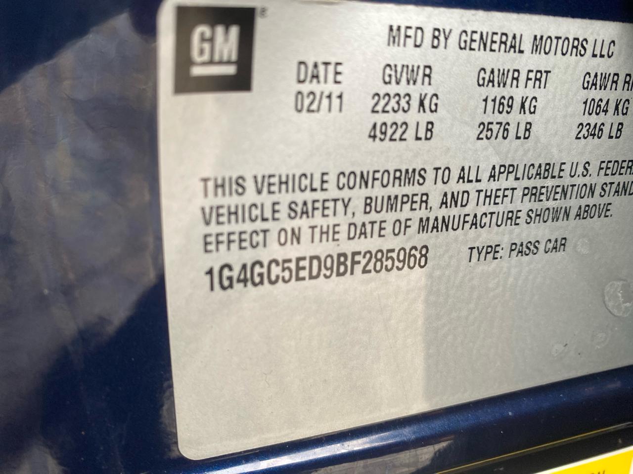 Buick LaCrosse CXL FWD 2011