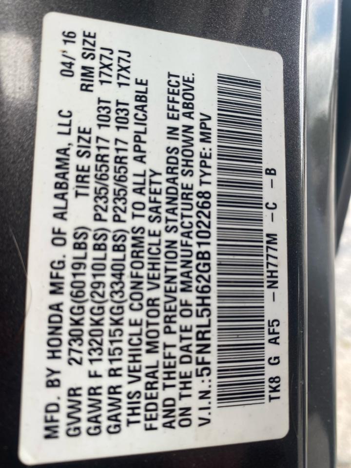 Honda Odyssey EX-L 2016