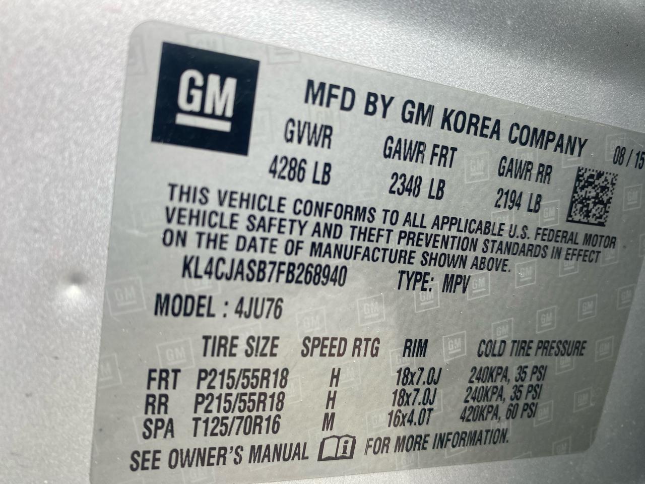 Buick Encore Base FWD 2015