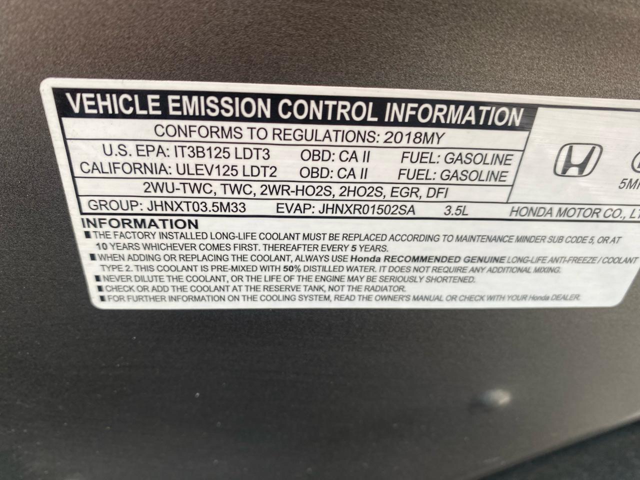 Honda Odyssey Touring 2018