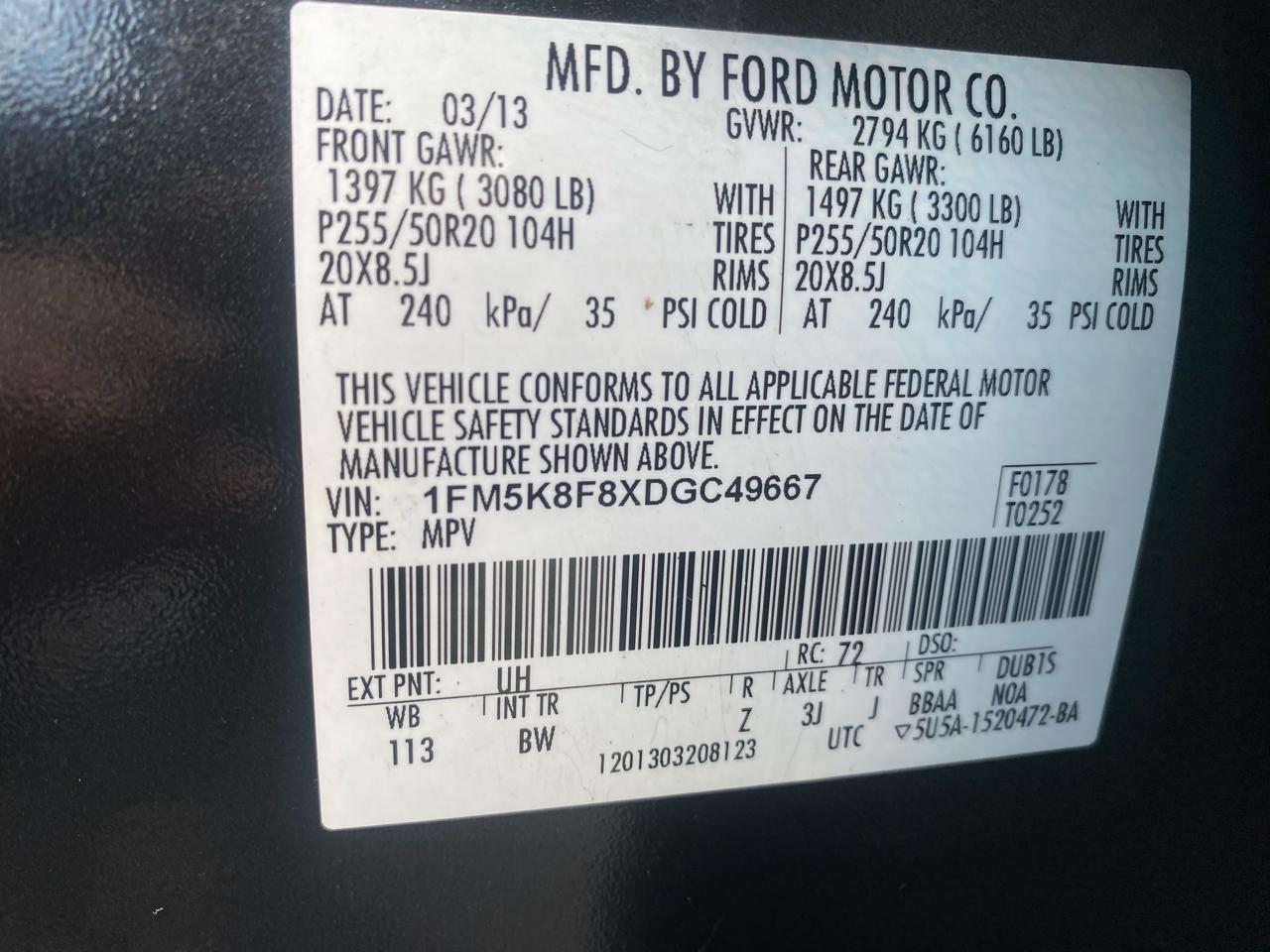 Ford Explorer Limited 4WD 2013