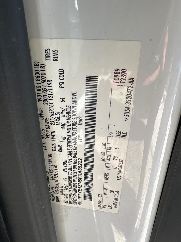 Ford Transit 150 Van Low Roof 60/40 Pass. 130-in. WB 2015
