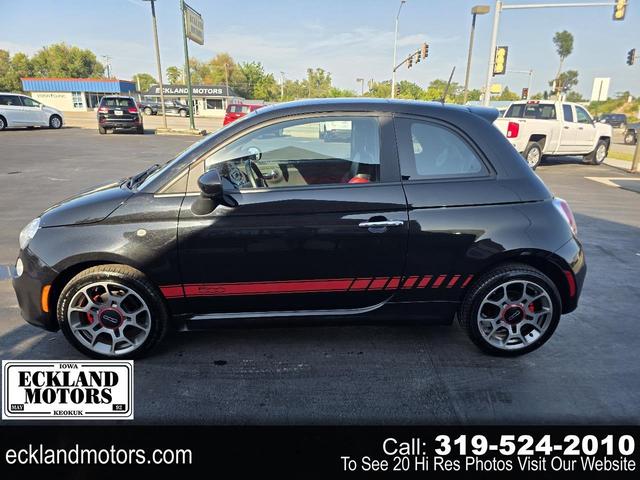 Black 2013 FIAT 500 Hatchback Front-Wheel Drive Automatic