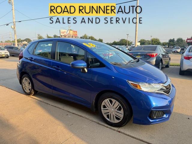 Blue 2018 Honda Fit Hatchback Front-Wheel Drive Continuously Variable Transmission