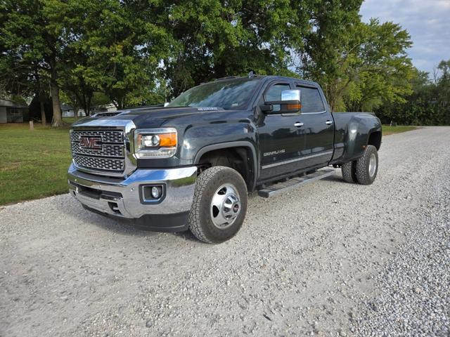 Gray 2018 GMC Sierra 3500HD Denali Crew Cab LB DRW 4WD Pickup Truck Four-Wheel Drive Automatic