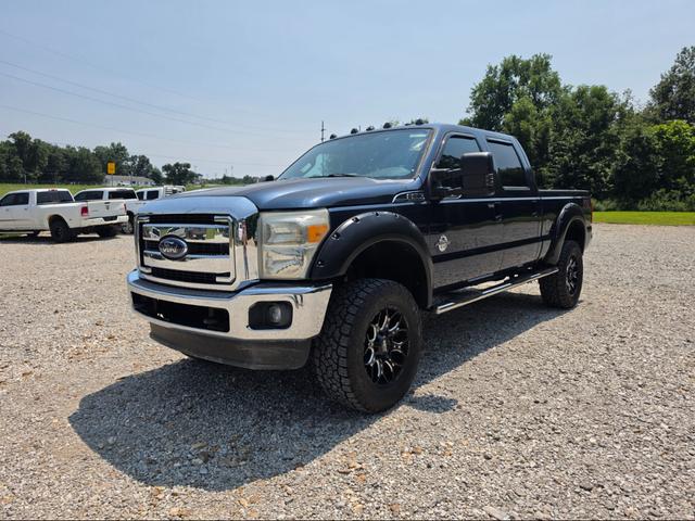 Blue 2016 Ford F-250 Super Duty Pickup Truck Four-Wheel Drive Automatic