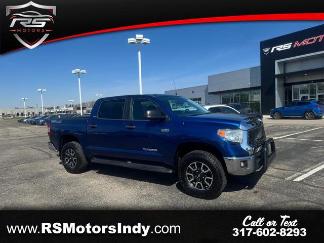 Blue 2015 Toyota Tundra SR5 CrewMax 5.7L FFV 4WD Pickup Truck Four-Wheel Drive 6-Speed Automatic