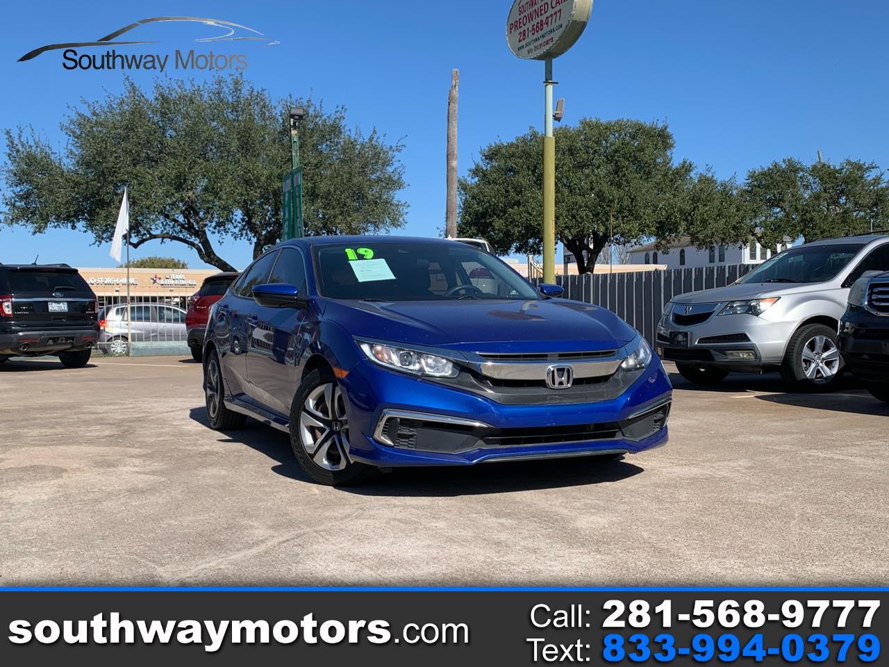 Honda Civic LX Honda Sensing Sedan CVT 2019