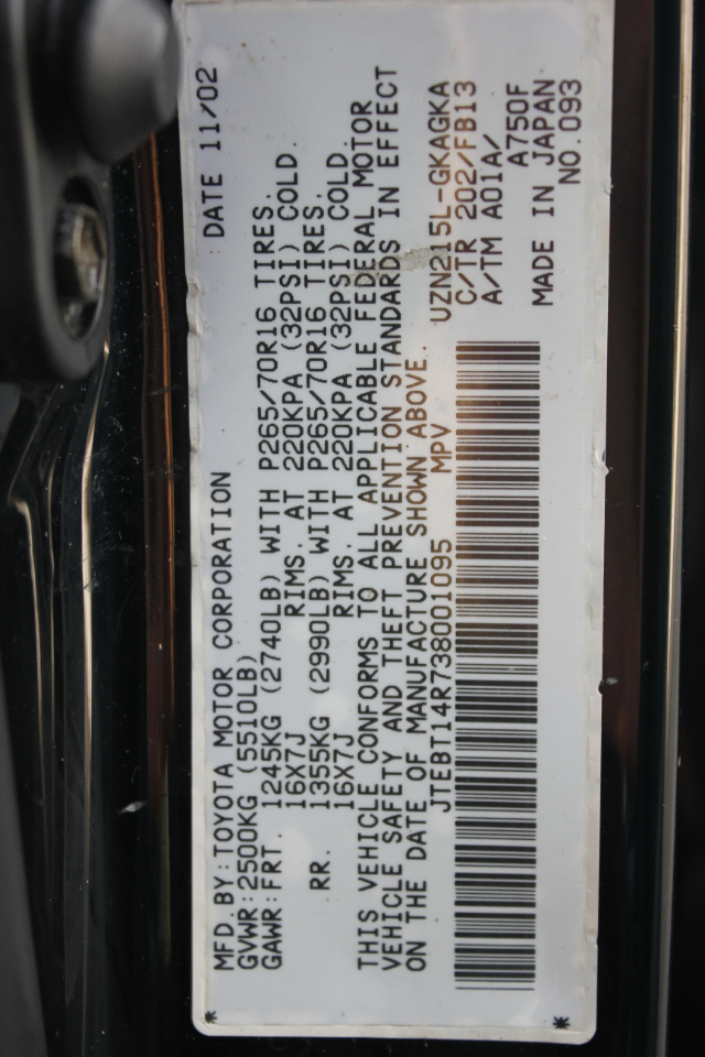 Toyota 4Runner SR5 4WD 2003