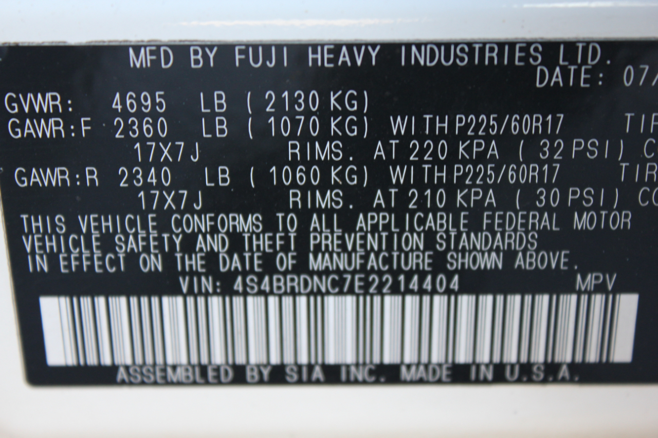 Subaru Outback 3.6R Limited 2014