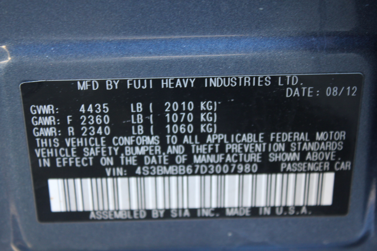 Subaru Legacy 2.5i Premium 2013