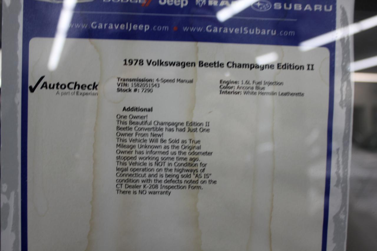 Volkswagen Beetle Convertible  1978