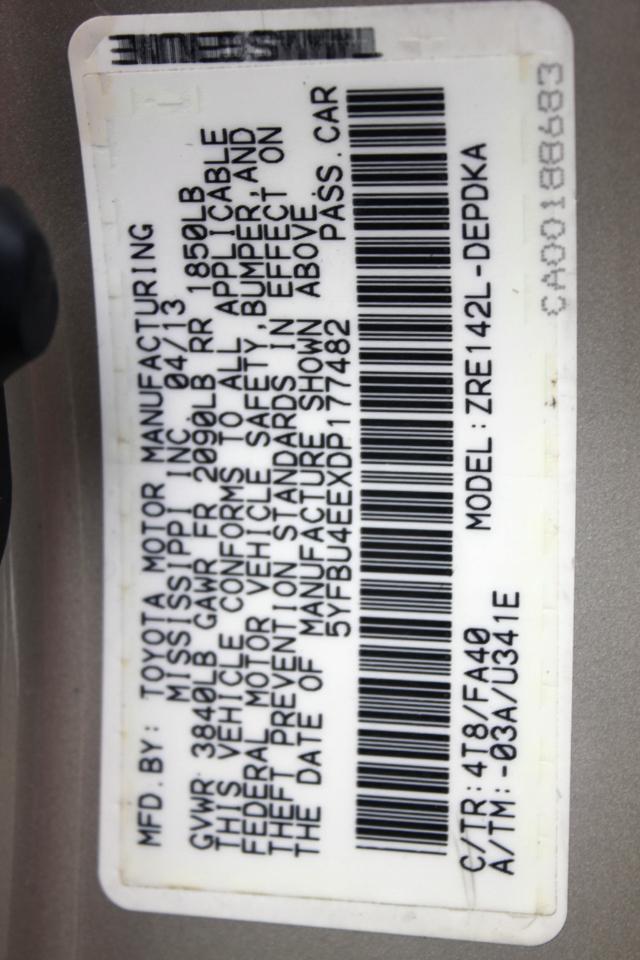 Toyota Corolla LE 4-Speed AT 2013